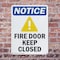 Signmission Fire Door Keep Closed OSHA Notice Sign, Plastic, 7in W x 10in L, 2PK OS-2PACK-NS-P-710-V-12577 - alternate 2